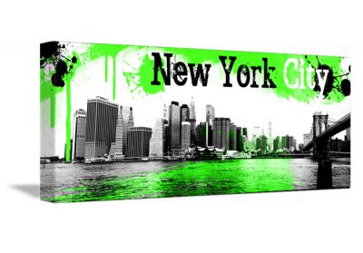 Toile décoration pano green de New York
