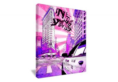 Toile décoration taxi pink de New York